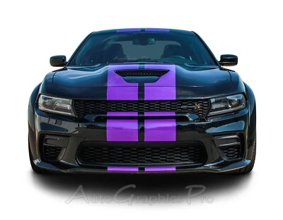 Fits 2015-2023 Dodge Charger Widebody Racing Stripes Decals Graphics SRT Hellcat - Image 1 of 4