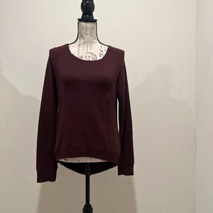 H by Bordeaux Women’s Long Sleeve Burgundy Red Sweatshirt S - Picture 1 of 9
