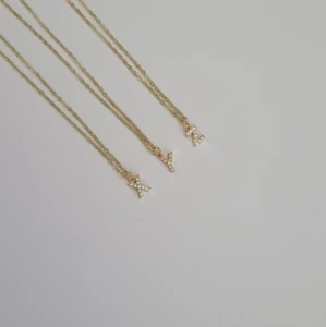 Tiny Initial necklace, Mini Initial necklace, Dainty necklace, Birthday gifts - Picture 1 of 33