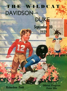 Duke vs. Davidson, College Football 1939 Sep 30 13 x 19 Poster - Picture 1 of 1