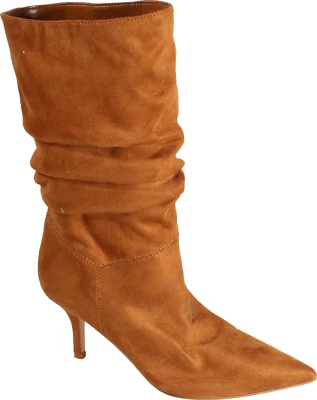 Botas de vestir acanaladas para mujer Nine West Mycki 2 gamuza sintética natural oscura talla 7,5 M Foto 1 de 4