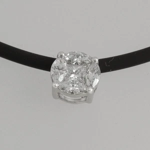 Anhänger Goldanhänger 750 Weißgold 18K 5 Diamanten  0,43 ct. TopWesselton si NEU - Bild 1 von 5