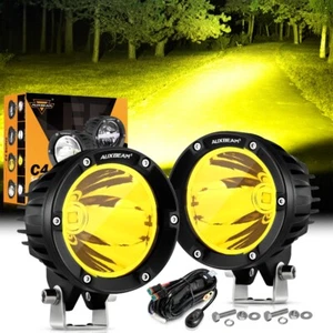 AUXBEAM 4" 3.5" LED Work Light Cube Pods Spot Flood OffRoad Lights Driving FOG - Picture 1 of 19