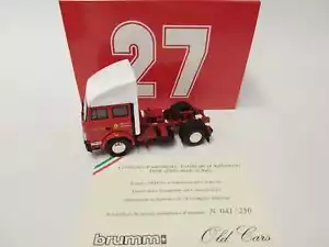 Brumm Old Cars Fiat Iveco 190 Ferrari F1 race transporter set 1981 1/43 T05B - Foto 1 di 3