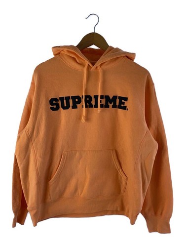 Felpa Supreme con cappuccio 24SS collegiale S cotone arancione usata