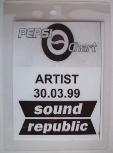 PEPSI CHART SHOW AT SOUND REPUBLIC 30 March '99 LAMINATED PASS GENUINE AUTHENTIC - Imagen 1 de 1