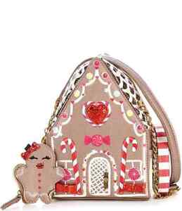 Betsey Johnson Kitsch Gingerbread House Crossbody Bag & Pouch *2 Piece Set* New