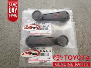 92 - 99 TOYOTA LAND CRUISER HZJ70 HZJ73 LEFT + RIGHT WINDOW CRANK HANDLE OEM NEW - Picture 1 of 3