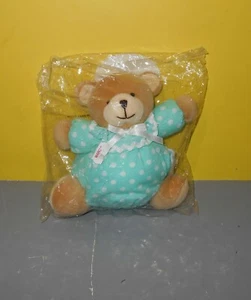 New 7" Baby Joseph Stephan Plush Rattle Blue Polka Dots Teddy Bear Stuffed Plush - Picture 1 of 2