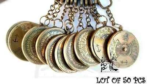 vintage key chain  brass 100 year calendar collectible nautical lot of 50 Pcs - Picture 1 of 2