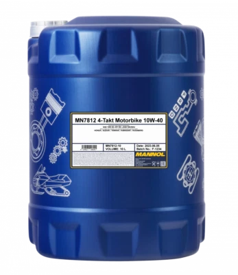 10 Litres MANNOL 4 Temps Moto 10W-40 Huile Moteur 7812 API SN JASO MA/MA2