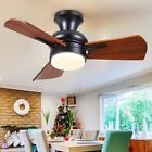 30" Small Flush Mount Ceiling Fans with 3 Wood Blades and Remote/APP Control