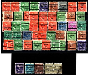 JimbosStamps, U.S. precancels, 1938 issues, small towns and types of PA, 50 diff - Picture 1 of 1