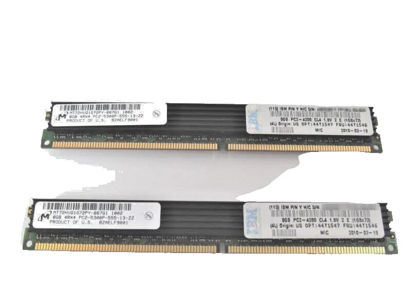 44T1547 16GB(2x8) DDR2- 533 VLP Memory IBM BladeCenter LS22 (7901), Blade LS42 - Image 1 of 1