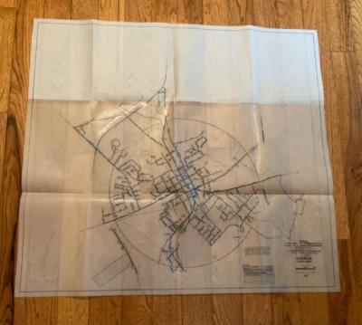 Mapa inusual de la ciudad de plástico pesado de Eatonton, Georgia. Última revisión 5-1993 Foto 1 de 4