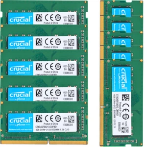 10x 4GB Crucial PC4-17000 DDR4 2133MHz Laptop CL15 Sodimm Memory CT4G4SFS8213 #0 - Picture 1 of 14