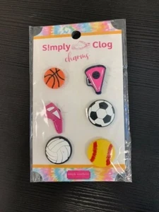 Simply Clog Charms - Set of 6 Sports Theme - Picture 1 of 1