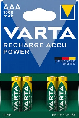 Varta Power Akkus AAA Micro 1000mAh wiederaufladbare Batterien  +NEU++aus 2025 + - Bild 1 von 4