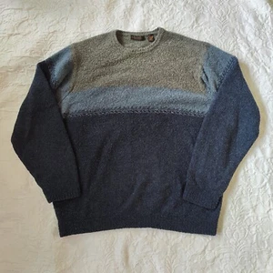 Lord Taylor Metropolitan Men Extrafine Merino Wool Blend Sweater XL Blue Preppy - Picture 1 of 6