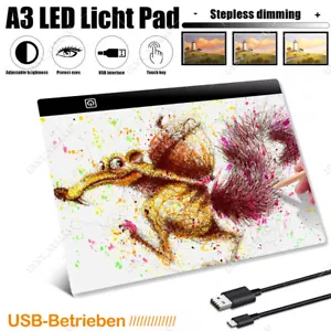 A3 LED Einstellbar Lichttisch Leuchttablet Tracing Lightpad Board Zeichenbrett - Bild 1 von 12