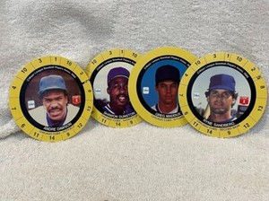 RARE Chicago Cubs 1989 Cadaco All-Star Baseball Discs Set, Ryne Sandberg, Maddux