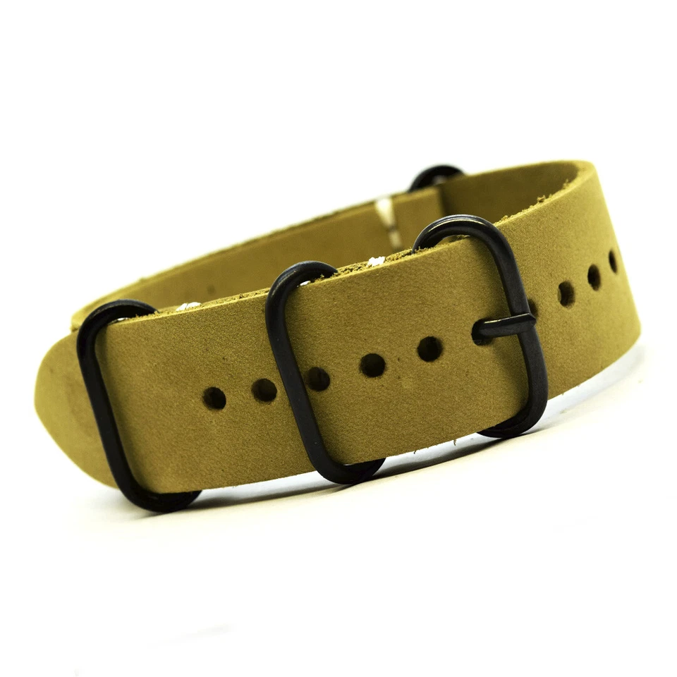 皮革表带,军用表带,适合沛纳海 18/20/22/24/26 毫米礼品男士 — 第 1/4 张图片