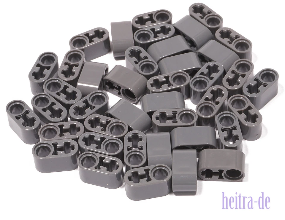 LEGO Technik - 40 Liftarme 1x2 dunkelgrau dick Loch Achsloch / 60483 NEUWARE - Bild 1 von 1