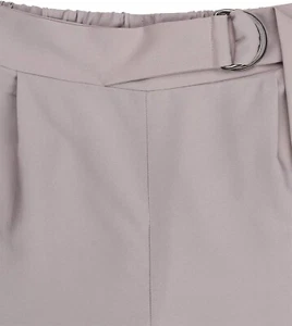 Damen kurze Hose hohe Taille groß zum Überziehen elastisch hinten vorne Gürtel grau neu mit Etikett FrShp - Bild 1 von 5