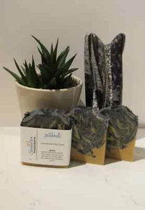 PATCHOULI - Moisturizing Handmade-Homemade Charcoal Clay Bar Soap, wt.  4oz - Picture 1 of 3