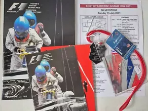 Formula One British Grand Prix Platinum VIP Passes Bundle 2001 Rare - Picture 1 of 14