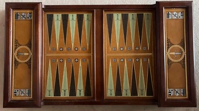 Franklin Mint Backgammon Excalibur Spiel aus Kirchholz, wie neu - Bild 1 von 4