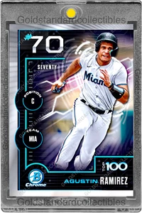 Agustin Ramirez RARE ROOKIE REFRACTOR INVESTMENT CARD SSP BOWMAN CHROME MINT - Picture 1 of 2