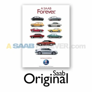 SAAB POSTER A SAAB FOREVER DEALER SHOWROOM ART 24"X36" DISCONTINUED LAST ONE - Picture 1 of 2