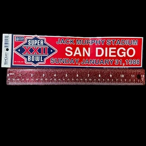 BRAND NEW Rare 1988 Super Bowl XXII Jack Murphy Stadium Bumper Sticker - Picture 1 of 8