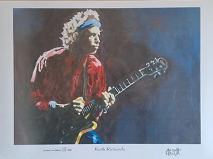 "KEITH RICHARDS" Signed First Edition Print by Paul Howell 60/250 - Bild 1 von 7