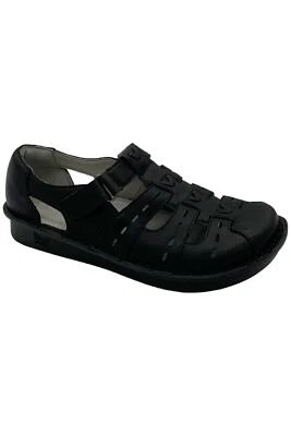 Alegria Leather Fisherman Sandals Pesca Black Foto 1 de 3