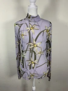 Bobble Haus WOMENS Flora Print Long Sleeve Tshirt, Size L - Picture 1 of 8