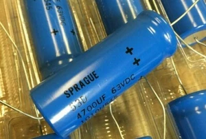 SPRAGUE 4700UF 63V Aluminium Axial Elektrolytkondensator 1010H545 - Bild 1 von 2