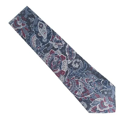 Corbata Hickok Hombre Color Geométrico Negro Gris Rojo Talla 56x4 - NUEVA SIN ETIQUETAS - Hecha en EE. UU. Foto 1 de 4