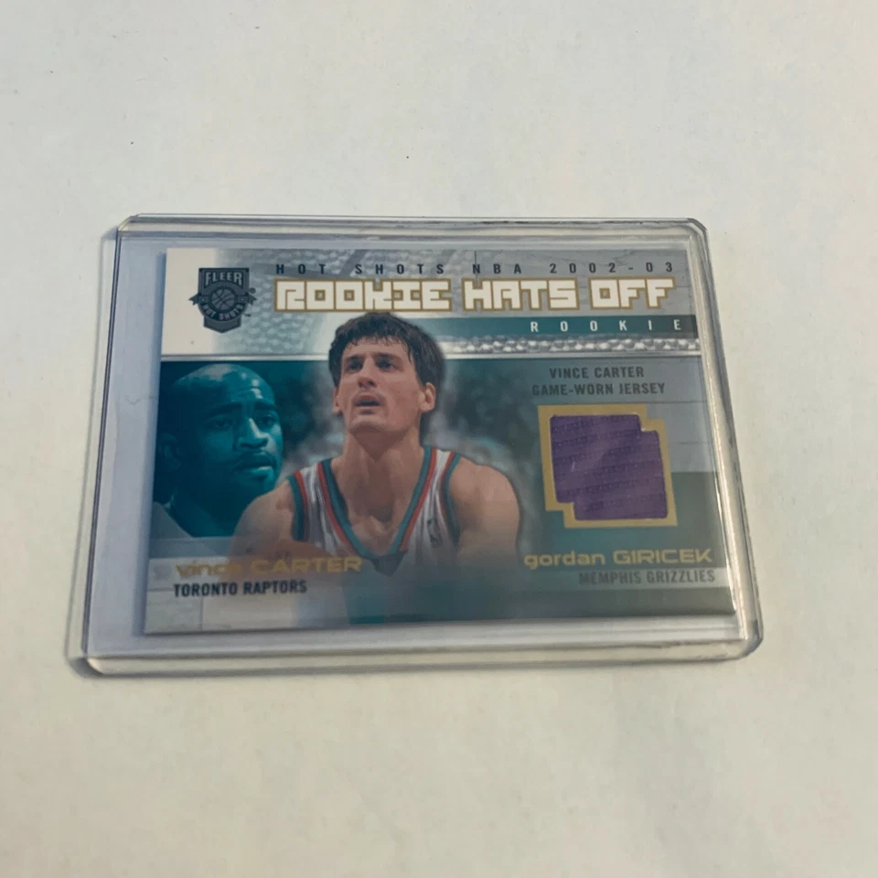 F84791  2002-03 Fleer Hot Shots #201 Gordan Giricek RC/Vince Carter JERSEY/350 - Image 1 of 1