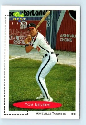 1991 Classic Best Tom Nevers Asheville Tourists #201 - Image 1 of 2