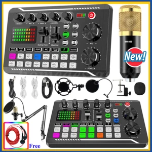 Podcast Equipment Bundle Home Studio Recording Kit Music Mixer Microphone BM800 - Picture 1 of 24