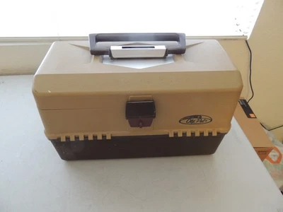 Antigua caja de aparejos Pal hecha en EE. UU. 6 bandejas plegables con aparejos, rara Foto 1 de 4