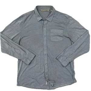 Travis Mathew Evening Bonfire Button Up Shirt Mens Size XL Long Sleeve Blue - Picture 1 of 8