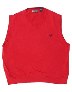 CHAPS Mens Vest Tank Top 2XL Red Cotton CS05 - Picture 1 of 3