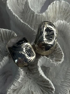 Vintage Esthetic 925 Sterling Silver Clip On Earrings Length 1.20 inch - Picture 1 of 8