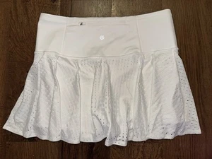 ATHLETA WHITE 14" A GAME SHORTS SKIRT SKORT! M - Picture 1 of 4
