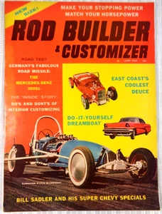 ROD BUILDER & CUSTOMIZER Magazine June 1959 Mercedes-Benz 300SL Chevys Dragsters - Picture 1 of 4