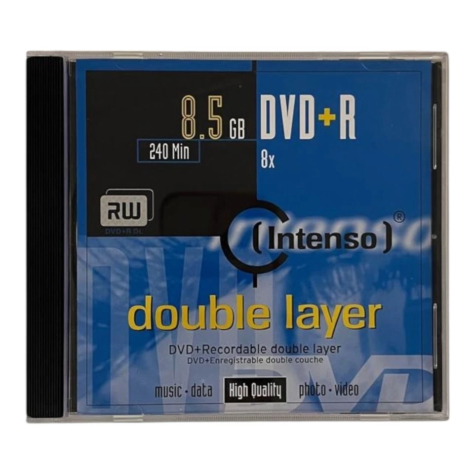 Intenso DVD + R DL Double Layer Rohling 8,5 GB 240 Min. DVD+R 1 Stück Neu & OVP - Bild 1 von 2
