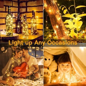 6 Pack Fairy Lights Battery Operated 7ft 20 LED Mini String Lights Twinkle Light - Picture 1 of 7